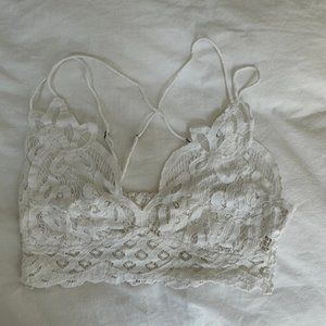 Free People lace bra, size M, white